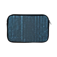 Blue Sparkly Sequin Texture Apple Ipad Mini Zipper Cases by paulaoliveiradesign