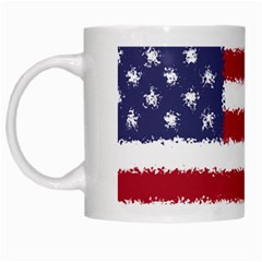 Flag Of The United States America White Mugs