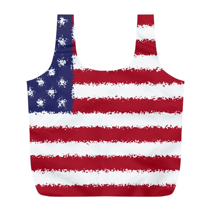 Flag Of The United States America Full Print Recycle Bags (L) 