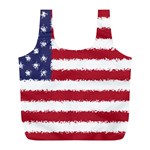 Flag Of The United States America Full Print Recycle Bags (L)  Back