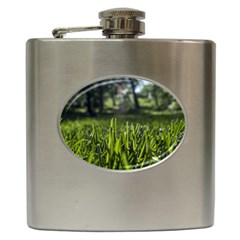 Green Grass Field Hip Flask (6 Oz) by paulaoliveiradesign