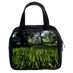 Green Grass Field Classic Handbags (2 Sides) by paulaoliveiradesign