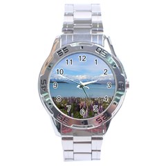 Lake Tekapo New Zealand Landscape Photography Stainless Steel Analogue Watch by paulaoliveiradesign