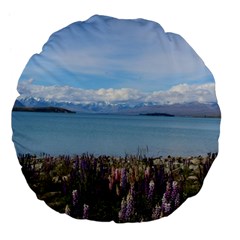 Lake Tekapo New Zealand Landscape Photography Large 18  Premium Flano Round Cushions by paulaoliveiradesign