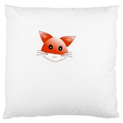 Animal Image Fox Large Flano Cushion Case (one Side)