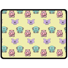 Animals Pastel Children Colorful Double Sided Fleece Blanket (large)  by BangZart