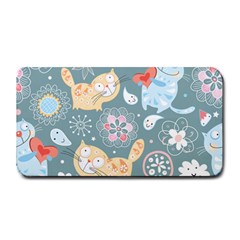 Cute Cat Background Pattern Medium Bar Mats by BangZart