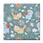 Cute Cat Background Pattern Face Towel Front