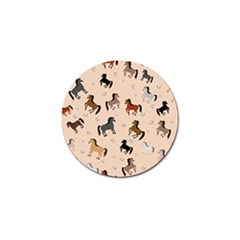 Horses For Courses Pattern Golf Ball Marker (10 Pack) by BangZart