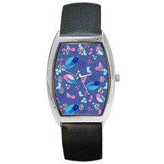 Birds And Butterflies Barrel Style Metal Watch by BangZart