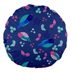 Birds And Butterflies Large 18  Premium Round Cushions Back