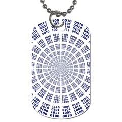 Illustration Binary Null One Figure Abstract Dog Tag (one Side)