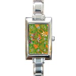 Art Batik The Traditional Fabric Rectangle Italian Charm Watch Front