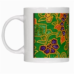 Art Batik The Traditional Fabric White Mugs by BangZart