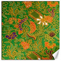 Art Batik The Traditional Fabric Canvas 12  X 12   by BangZart