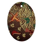 Art Traditional Flower  Batik Pattern Ornament (Oval) Front