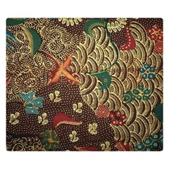 Art Traditional Flower  Batik Pattern Double Sided Flano Blanket (small) 