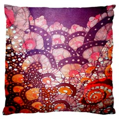 Colorful Art Traditional Batik Pattern Large Flano Cushion Case (one Side)