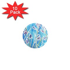 Art Batik Flowers Pattern 1  Mini Magnet (10 Pack) 