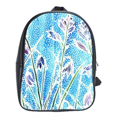 Art Batik Flowers Pattern School Bags (xl) 