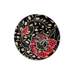 Art Batik Pattern Rubber Round Coaster (4 pack)  Front