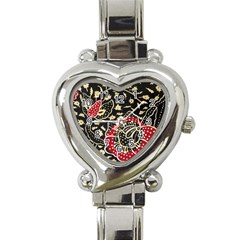 Art Batik Pattern Heart Italian Charm Watch by BangZart