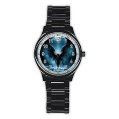 Rising Angel Fantasy Stainless Steel Round Watch