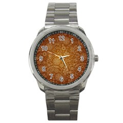 Batik Art Pattern Sport Metal Watch by BangZart