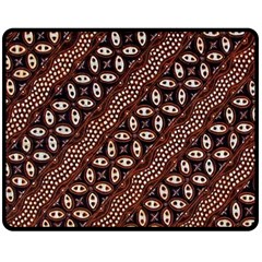 Art Traditional Batik Pattern Double Sided Fleece Blanket (medium) 