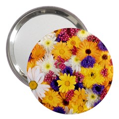 Colorful Flowers Pattern 3  Handbag Mirrors by BangZart