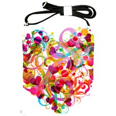 Abstract Colorful Heart Shoulder Sling Bags by BangZart