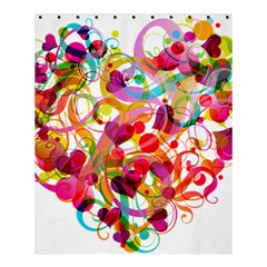 Abstract Colorful Heart Shower Curtain 60  X 72  (medium)  by BangZart