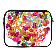 Abstract Colorful Heart Apple Ipad 2/3/4 Zipper Cases