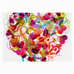 Abstract Colorful Heart Large Glasses Cloth (2-side) by BangZart