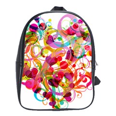 Abstract Colorful Heart School Bags(large)  by BangZart