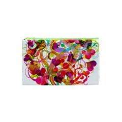 Abstract Colorful Heart Cosmetic Bag (xs)