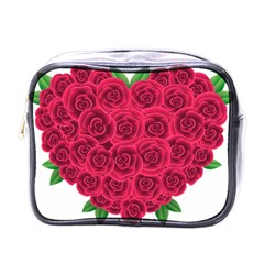 Floral Heart Mini Toiletries Bags by BangZart