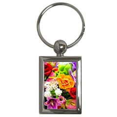 Colorful Flowers Key Chains (rectangle)  by BangZart