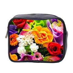 Colorful Flowers Mini Toiletries Bag 2-side by BangZart