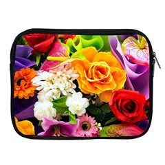 Colorful Flowers Apple Ipad 2/3/4 Zipper Cases by BangZart