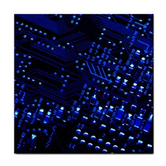 Blue Circuit Technology Image Tile Coasters by BangZart