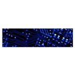 Blue Circuit Technology Image Satin Scarf (Oblong) Front