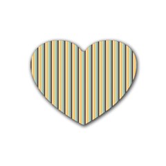 Elegant Stripes Heart Coaster (4 Pack)  by Colorfulart23