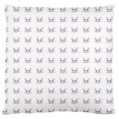 Pink Cute Cat Pattern Standard Flano Cushion Case (one Side) by paulaoliveiradesign