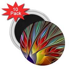 Fractal Bird Of Paradise 2 25  Magnets (10 Pack)  by WolfepawFractals