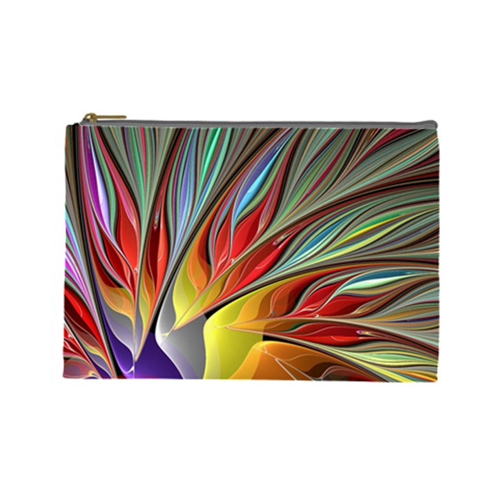 Fractal Bird Of Paradise Cosmetic Bag (Large) 