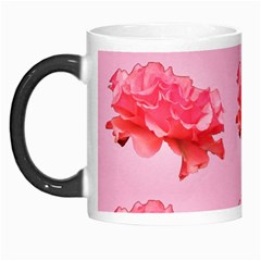 Pink Floral Pattern Morph Mugs by paulaoliveiradesign