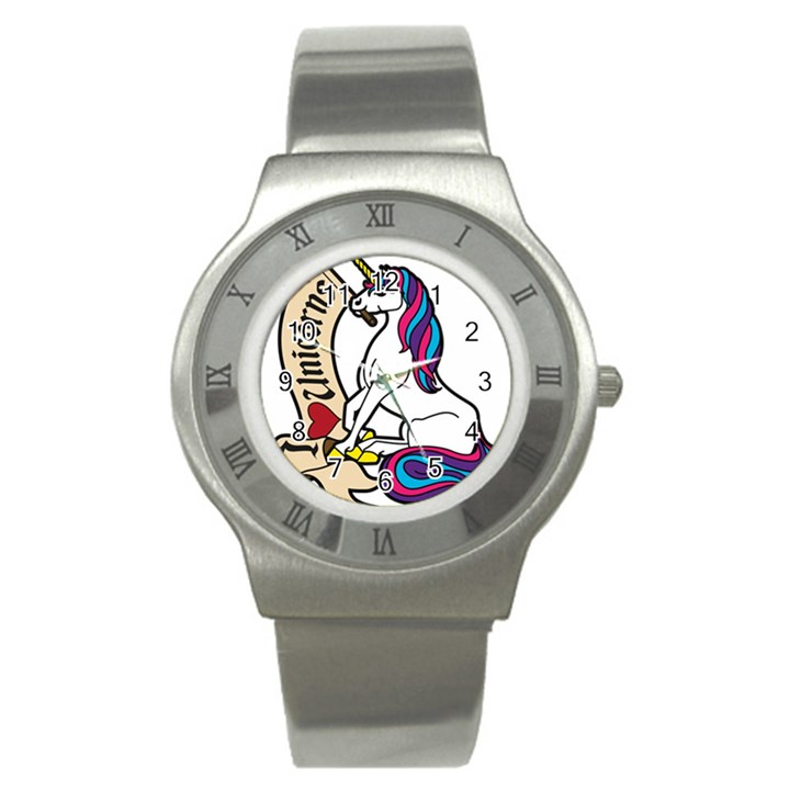 I Love Unicorn  Stainless Steel Watch