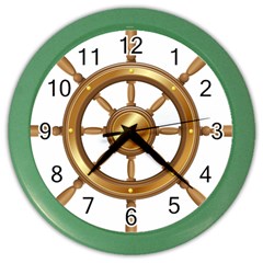 Boat Wheel Transparent Clip Art Color Wall Clocks by BangZart