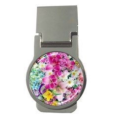 Colorful Flowers Patterns Money Clips (round)  by BangZart